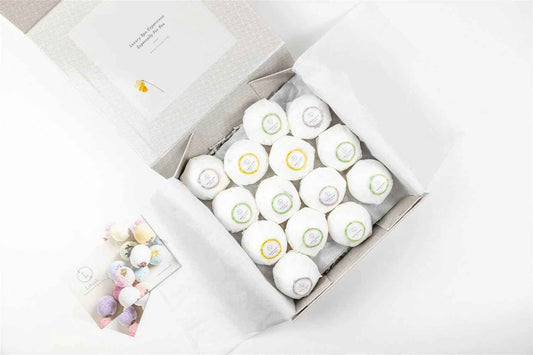 Bath Bombs Gift Box, Set of 14 Big 100% Natural Relaxing Bath Bombs