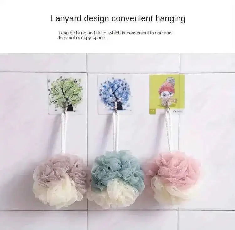 4pcs Two-Color Splicing Bath Balls for Body Care