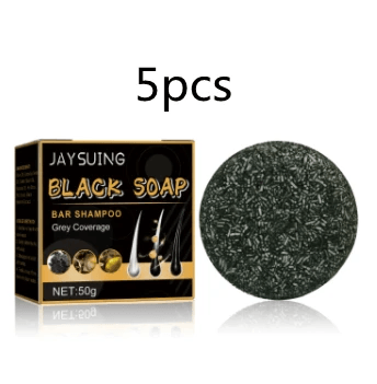 Black Thickening Hair Care Shampoo Bar by Pampering Heaven