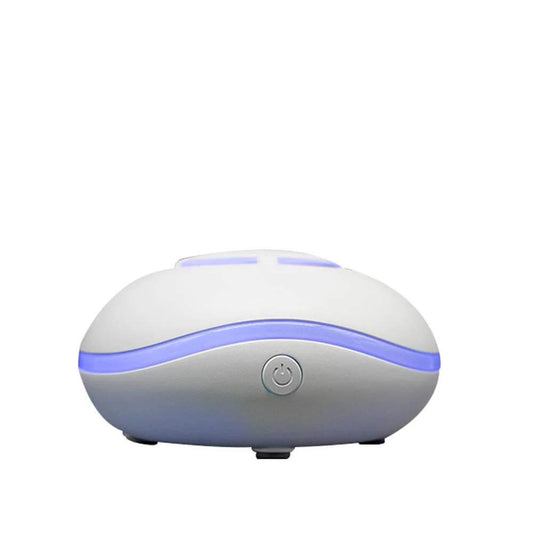 Car Humidifier and Aromatherapy Diffuser featuring soft blue light and sleek design for enhanced air quality
