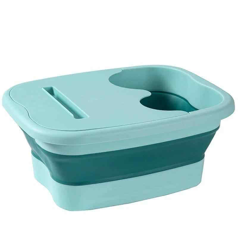 Folding Bubble Foot Bath Bucket with Lid for Travel
