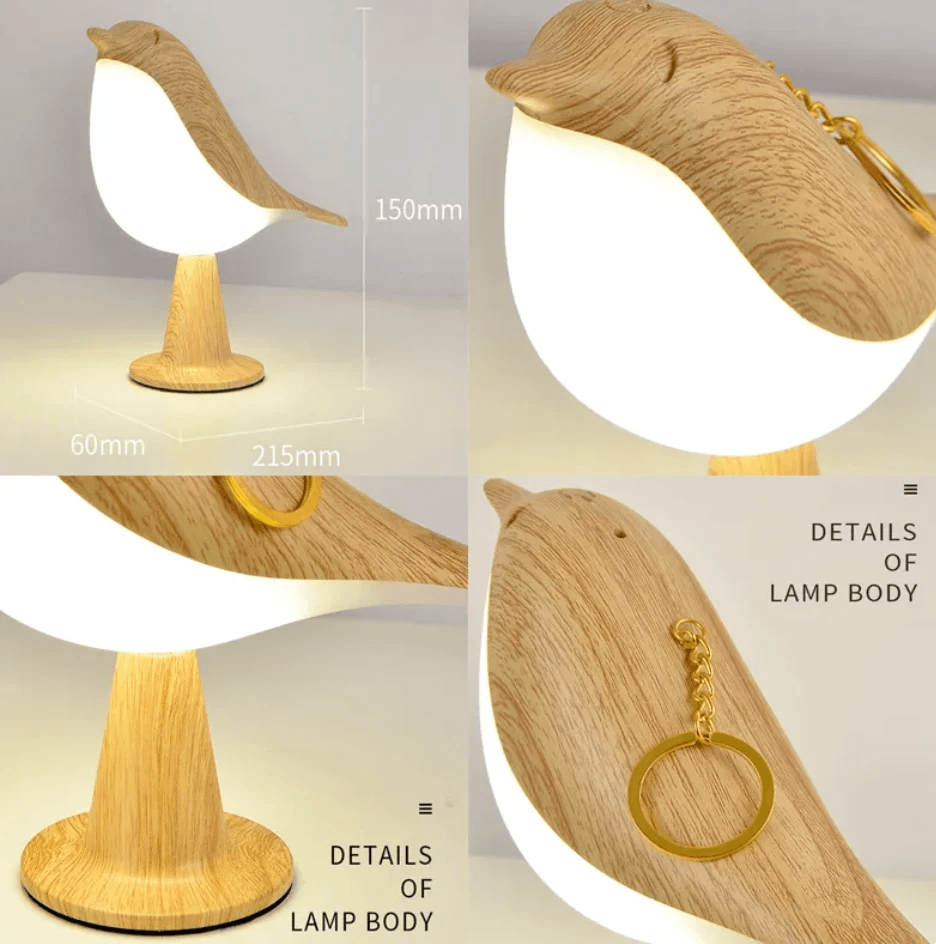 LED car aromatherapy light featuring a creative bird design, soft ambient lighting, and portable use.