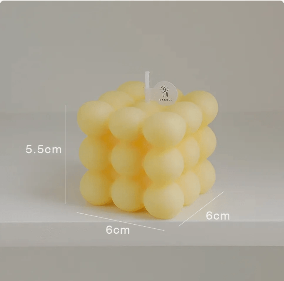 Geometric Rubik's Cube Aromatherapy Candle Ornament by Pampering Heaven