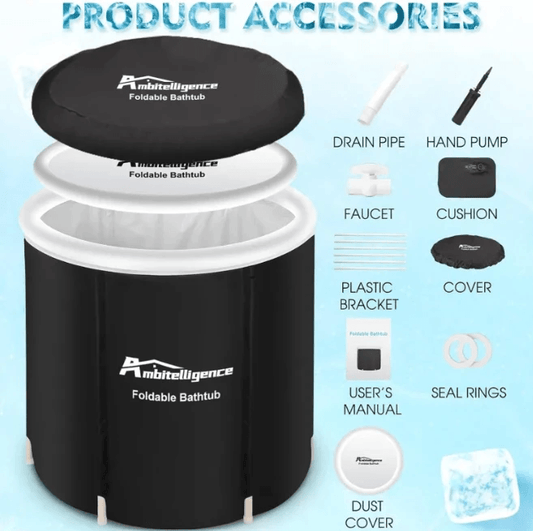 Portable Foldable Ice Bath Tub for Recovery by Pampering Heaven
