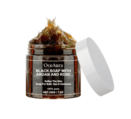 Black Soap With Argan And Rose by Pampering Heaven