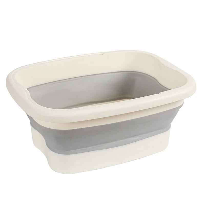 Folding Bubble Foot Bath Bucket with Lid for Travel