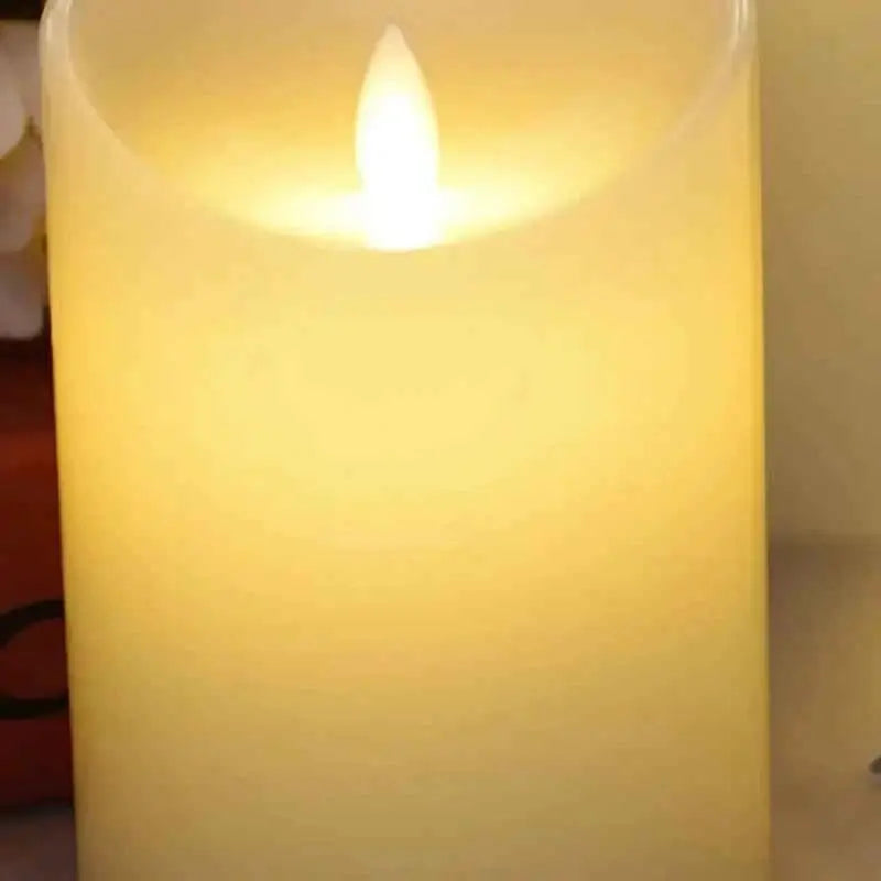 Elegant LED flameless candles with remote showcasing realistic moving flame effect for home decor.