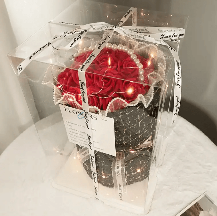 Gift Heart Soap Flower Carnation Rose by Pampering Heaven