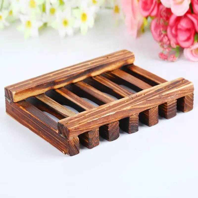 Portable Bamboo Soap Dish - Simple Space-Saving Design
