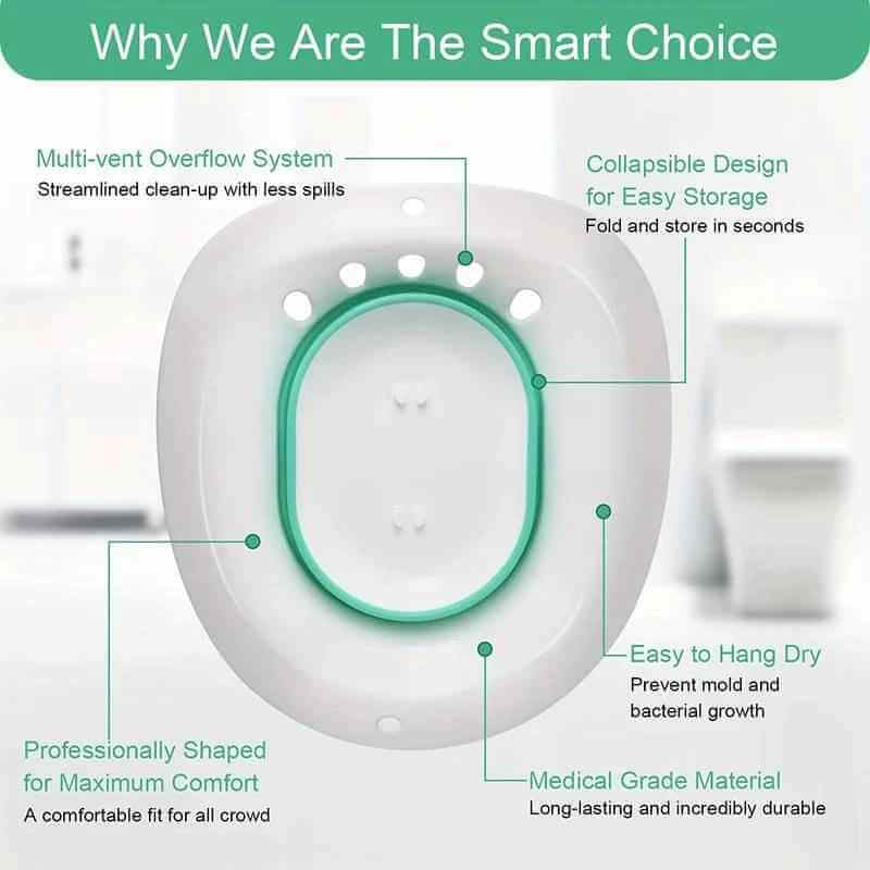 Sitz Bath for Hemorrhoids and Postpartum Care (Foldable)