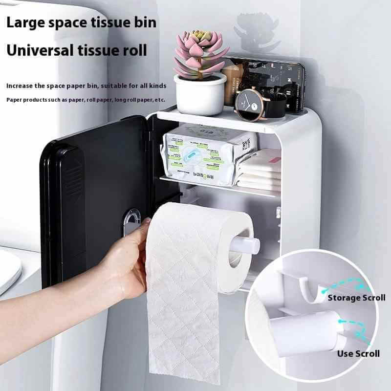 Aromatherapy Waterproof Tissue Box featuring a large space tissue bin and universal tissue roll, perfect for any setting.