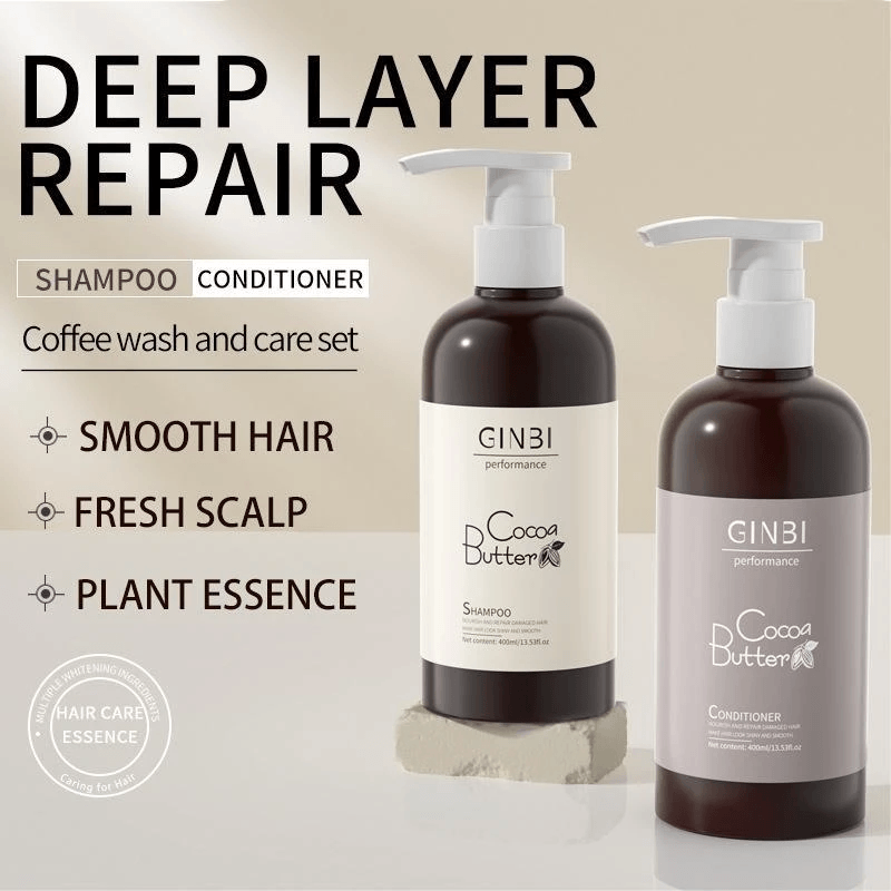 Cocoa Butter Shampoo Conditioner Set by Pampering Heaven