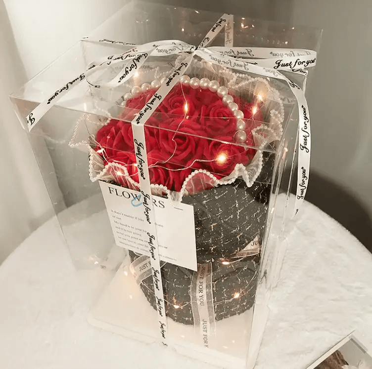 Gift Heart Soap Flower Carnation Rose by Pampering Heaven