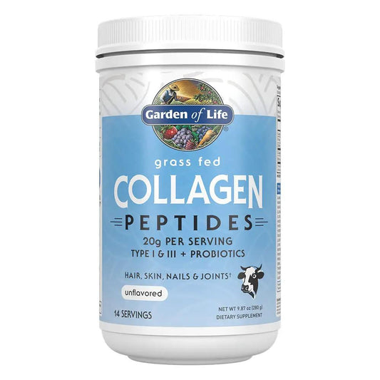 Garden of Life Grass Fed Collagen Peptides Powder Unflavored Collagen Powder for Women Men Hair Skin Nails Joints Hydrolyzed Collagen Protein Supplements Collagen for Women & Men 14 Servings by Pampering Heaven