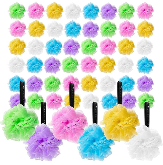 Loofah Lux 48 Bulk Bath Sponges Assorted Colors