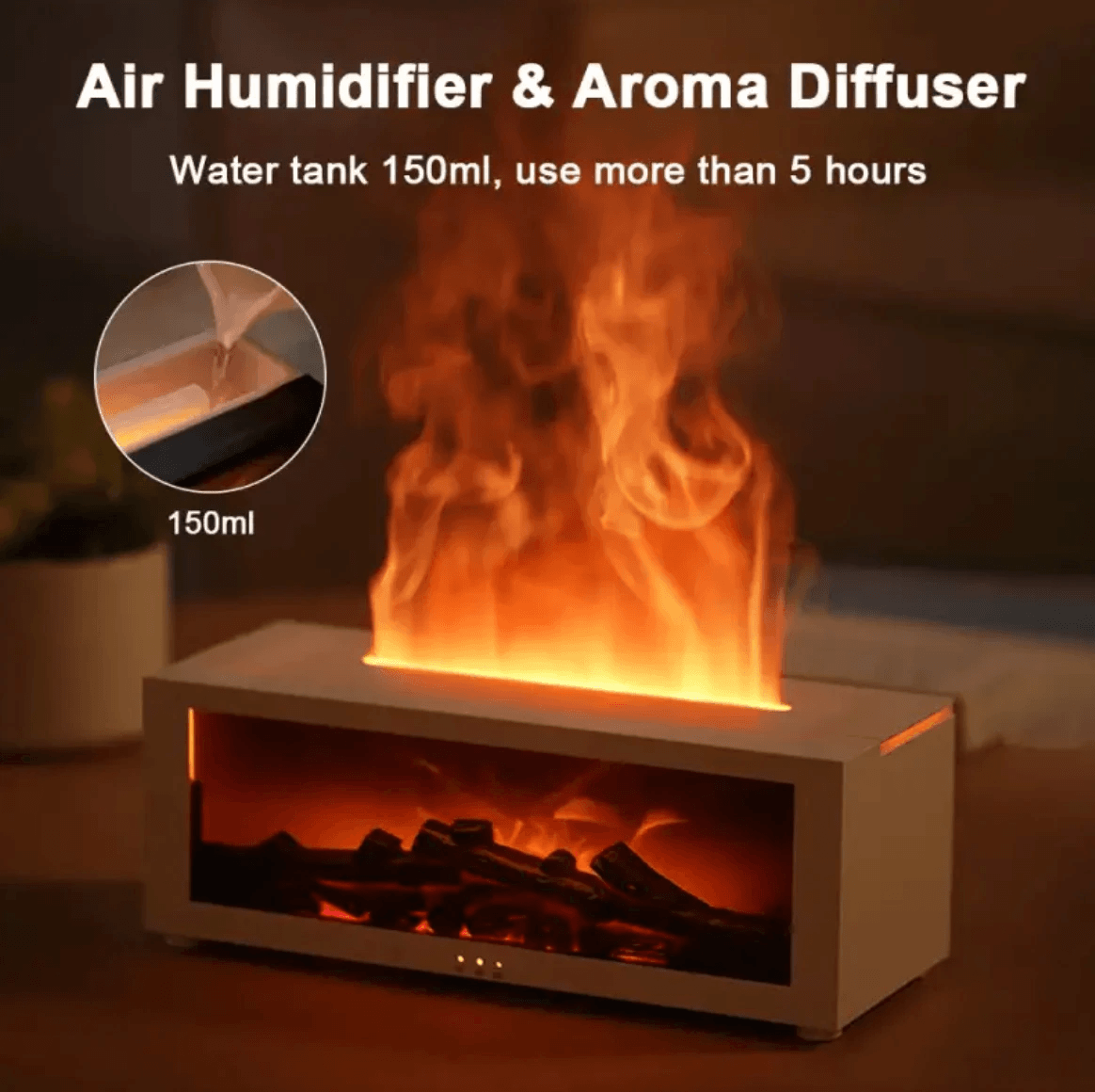 3D Flame Aromatherapy Diffuser by Pampering Heaven