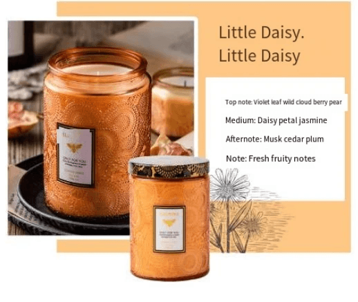 Embossed Glass Soy Aromatherapy Candles by Pampering Heaven
