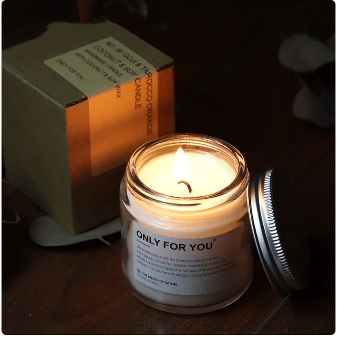 Creative Handcrafted Aromatherapy Candle in Glass Jar – Perfect Gift by Pampering Heaven