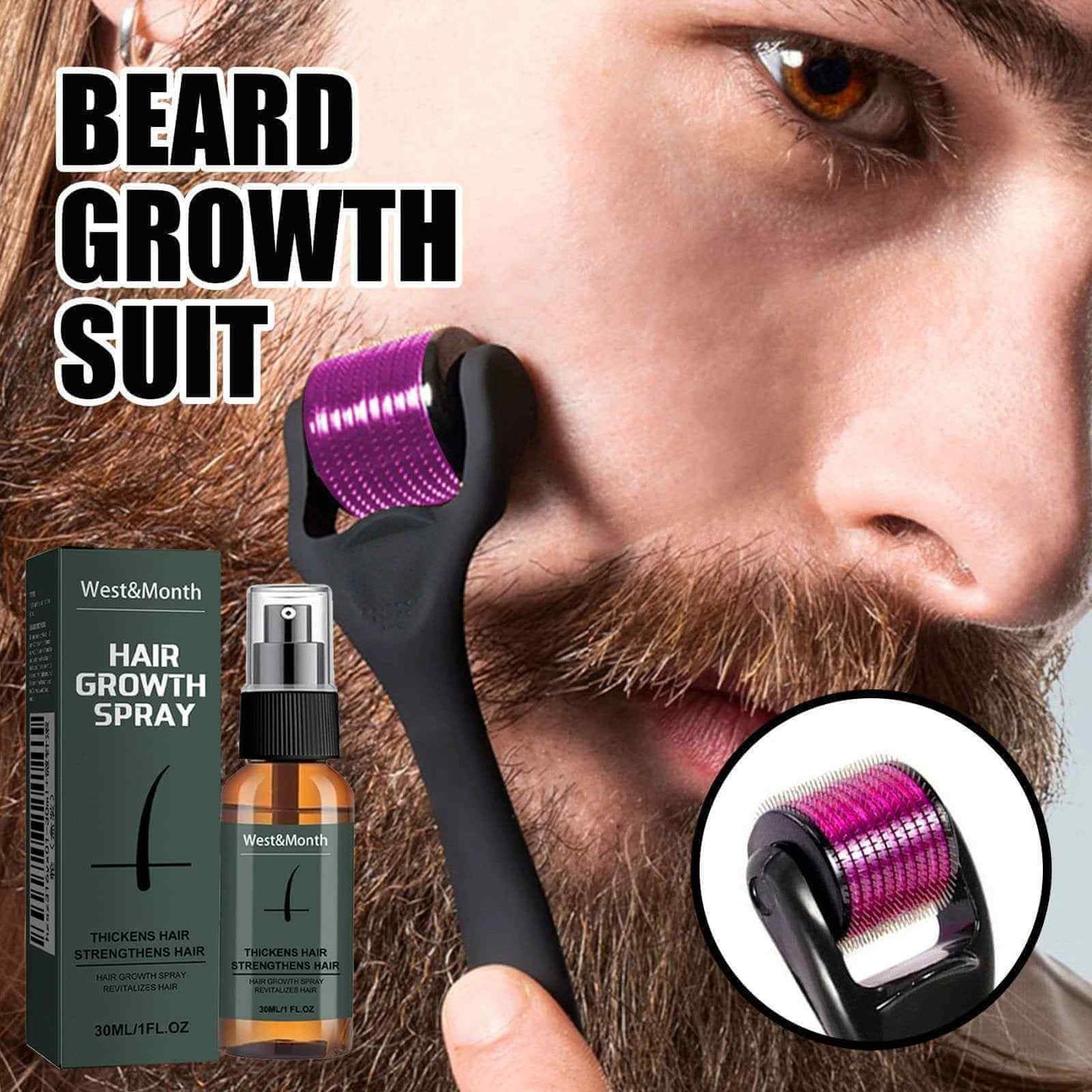 BeardGrowth Hydration Spray Kit by West&Month