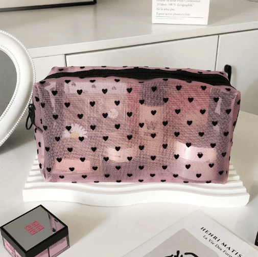 Love Mesh Cosmetic Bag by Pampering Heaven