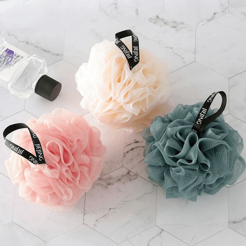 Soft Mesh Bath Sponge Balls for Exfoliating Cleanse by Pampering Heaven