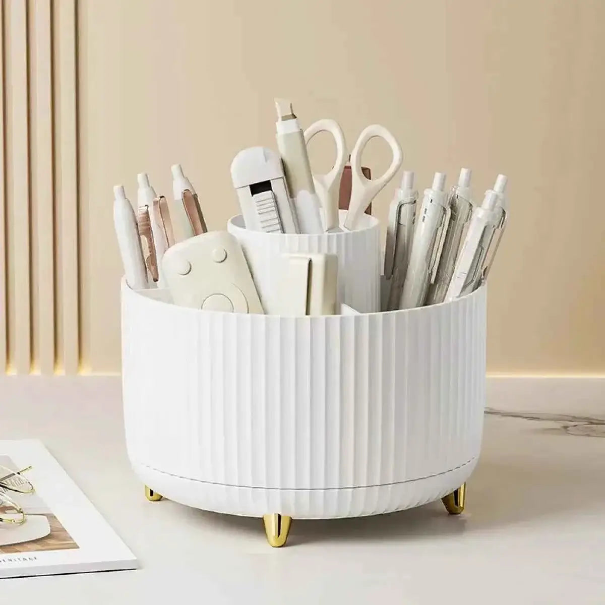 Rotating Desktop Cosmetic Brush Holder