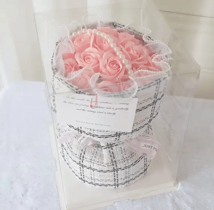 Gift Heart Soap Flower Carnation Rose by Pampering Heaven