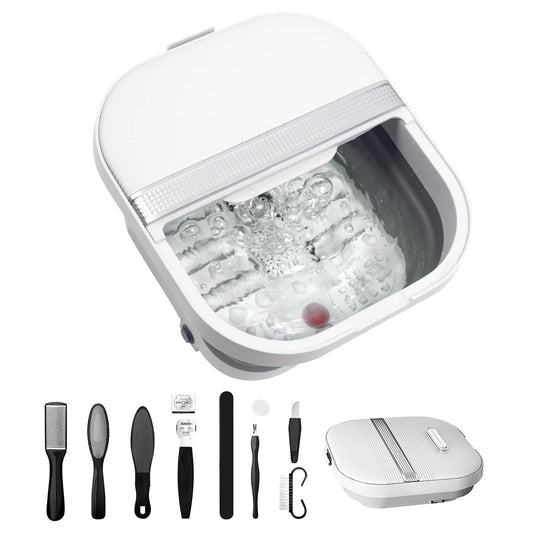 FlexiHeat Foldable Foot Spa with Massage Rollers by Pampering Heaven