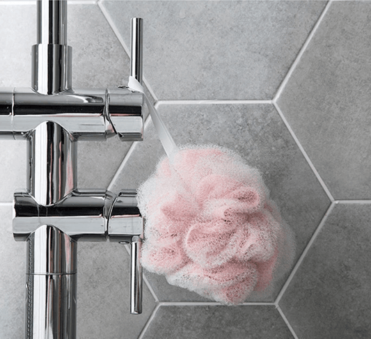 Large Double-Net Bath Ball for Exfoliating Shower Use by Pampering Heaven