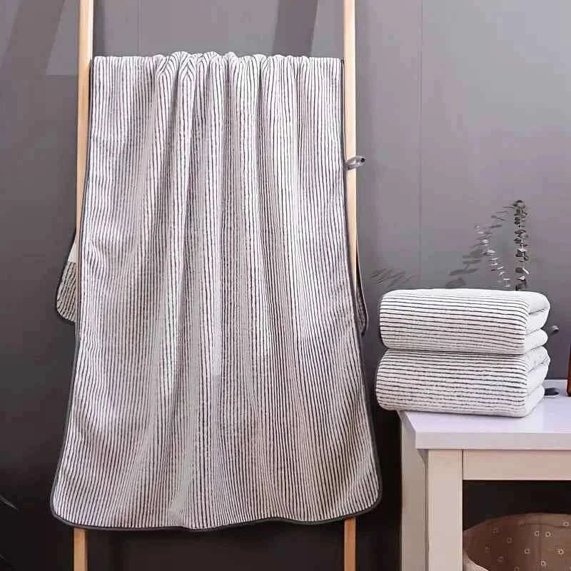 Bamboo Charcoal Coral Fleece Bath Towel Gift Set