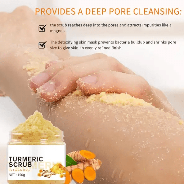 Body Scrub providing deep pore cleansing and detoxifying skin care for face and body.