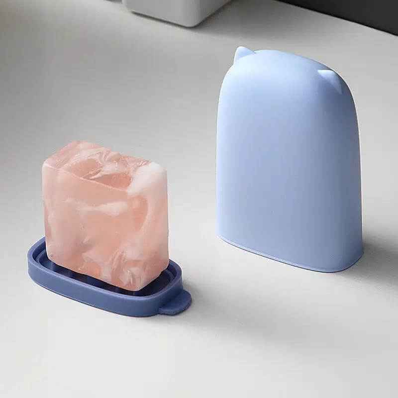 Cute Waterproof Silicone Travel Soap Dish Container