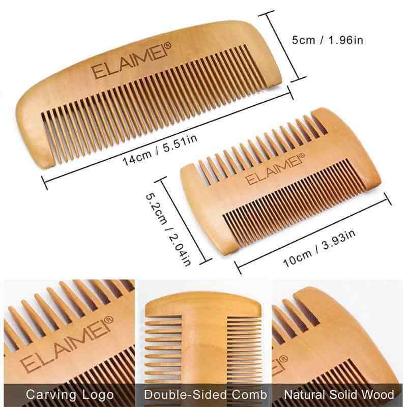 Beard Master Grooming Kit with Comb & Oil - 6 Pieces