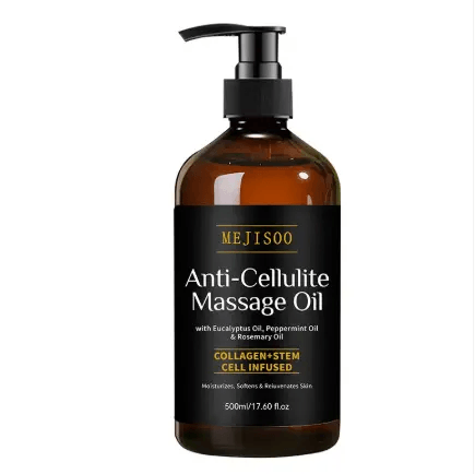 Anti-Cellulite Massage Oil with Eucalyptus, Peppermint & Rosemary Oil, Collagen & Stem Cell Infused.
