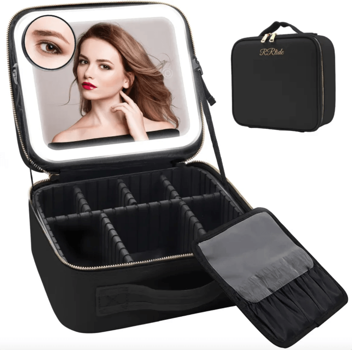 LED Cosmetic Bag with Mirror by Pampering Heaven