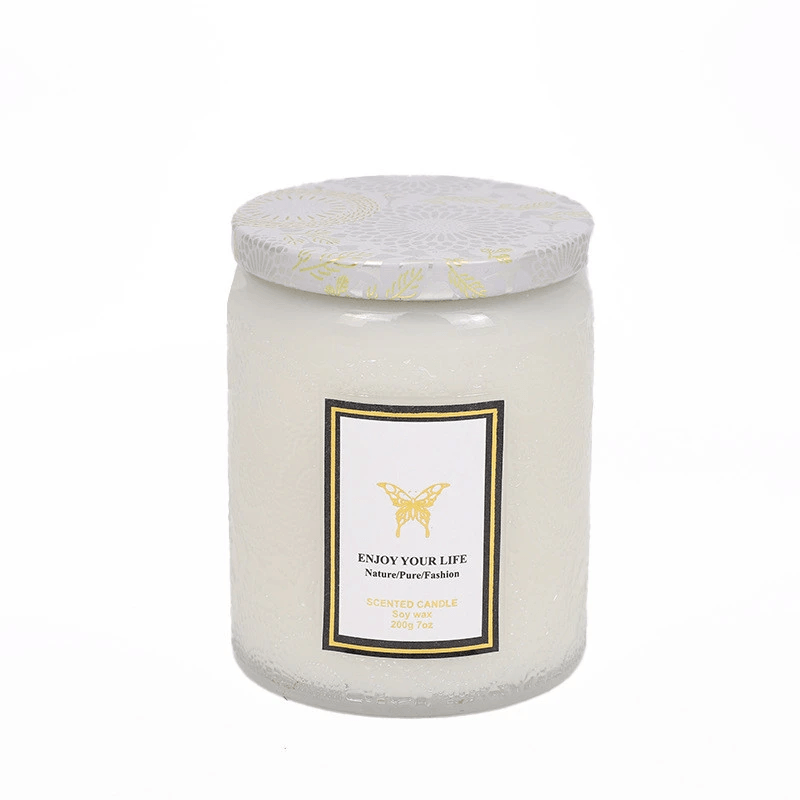 Embossed Glass Soy Aromatherapy Candles by Pampering Heaven