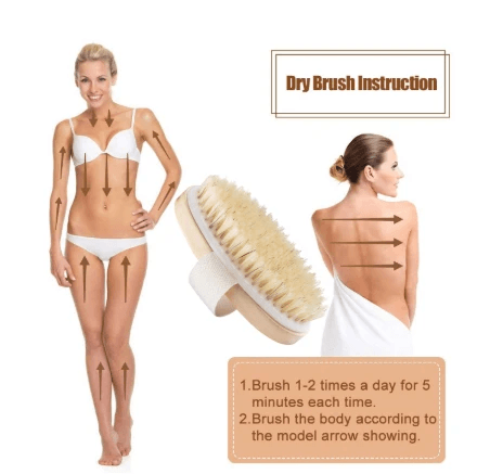 Bamboo Bath Brush with Boar Bristles for Cleaning by Pampering Heaven