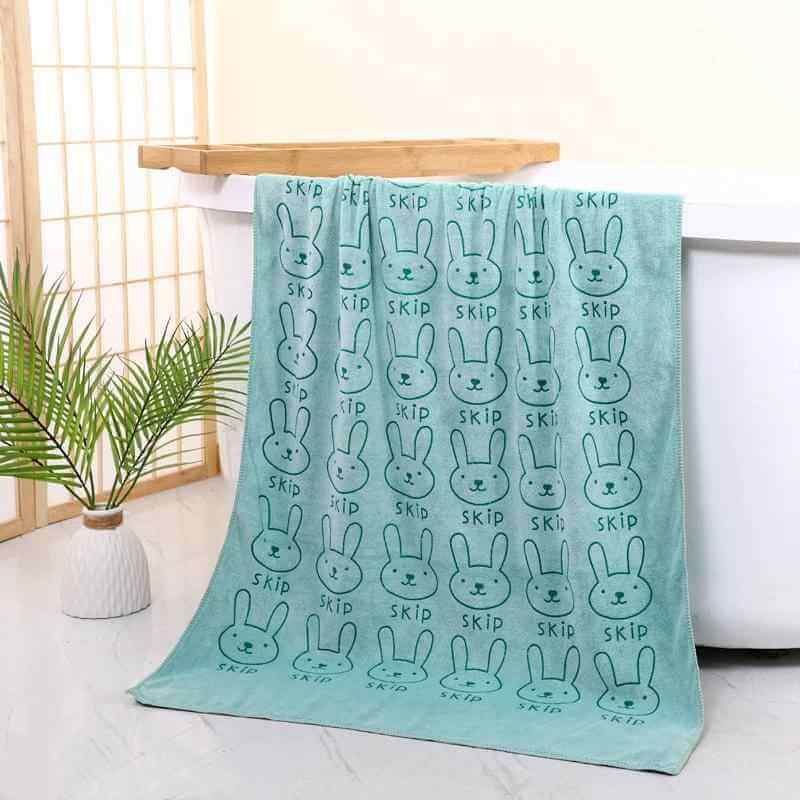 Solid Color Microfiber Printed Edge Bath Towel Gift