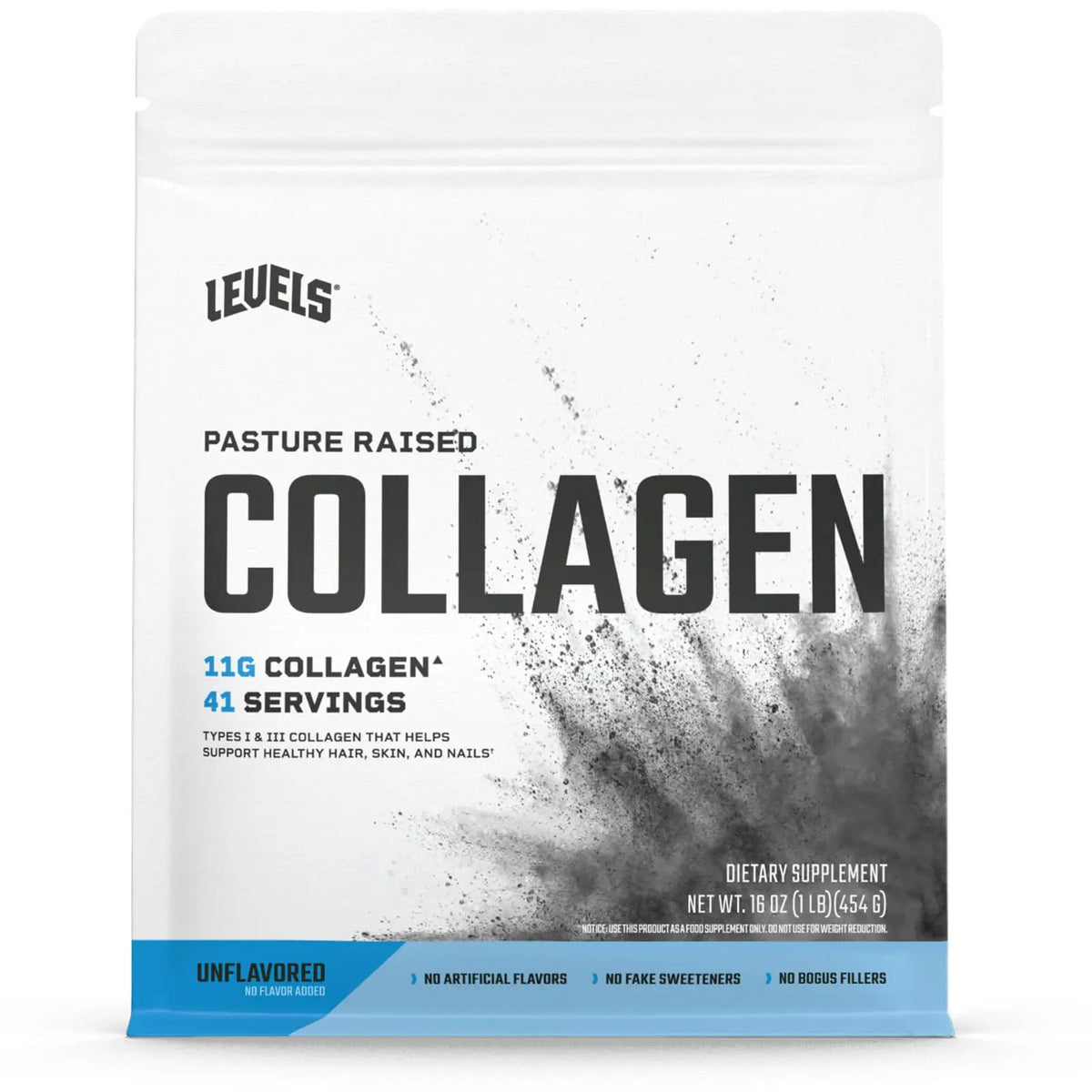 Levels Collagen Peptides No Artificial Ingredients 11G of Collagen Unflavored 1LB by Pampering Heaven