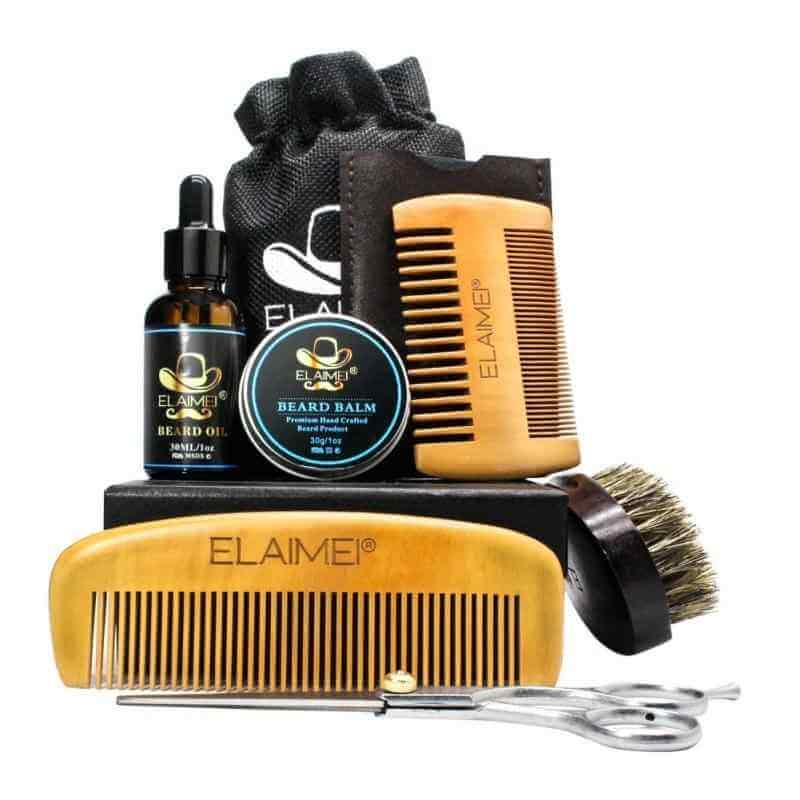 Beard Master Grooming Kit with Comb & Oil - 6 Pieces