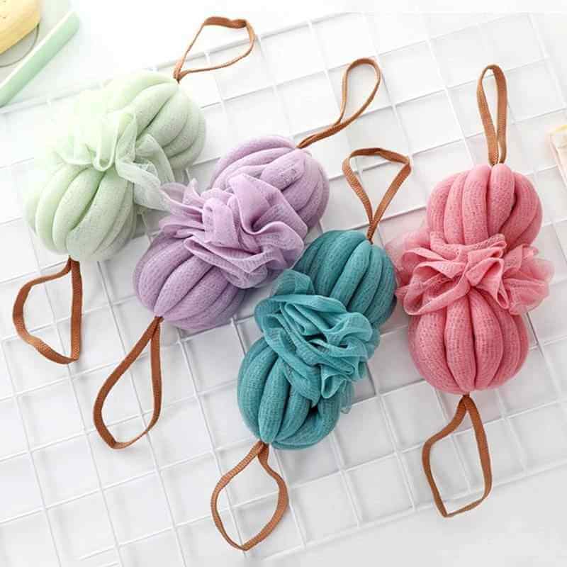 Large Japanese Bath Towel and Exfoliating Bath Ball