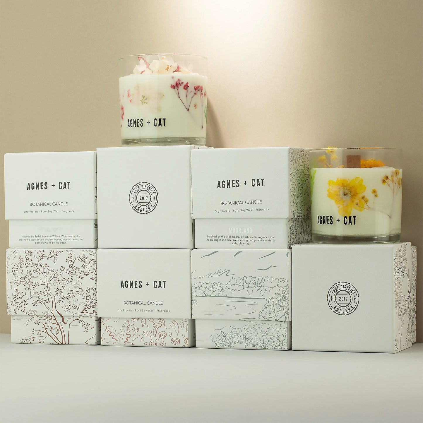 Agnes + Cat Botanical Soy Wax Candle - Moorland by AW Dropship UK