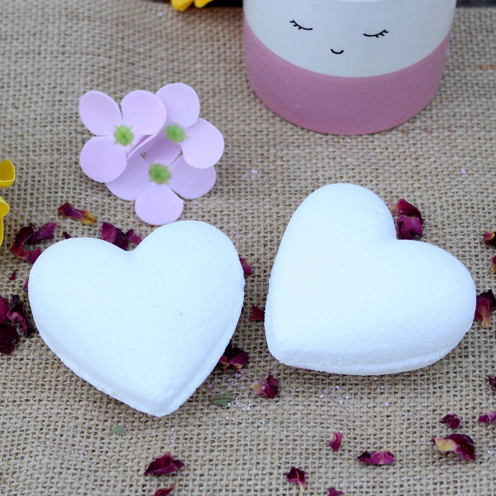 Love Heart Bath Bomb Coconut 70g Heart Shaped Soothing Spa Like Fizz For Tropical Bath Experience by AW Dropship UK