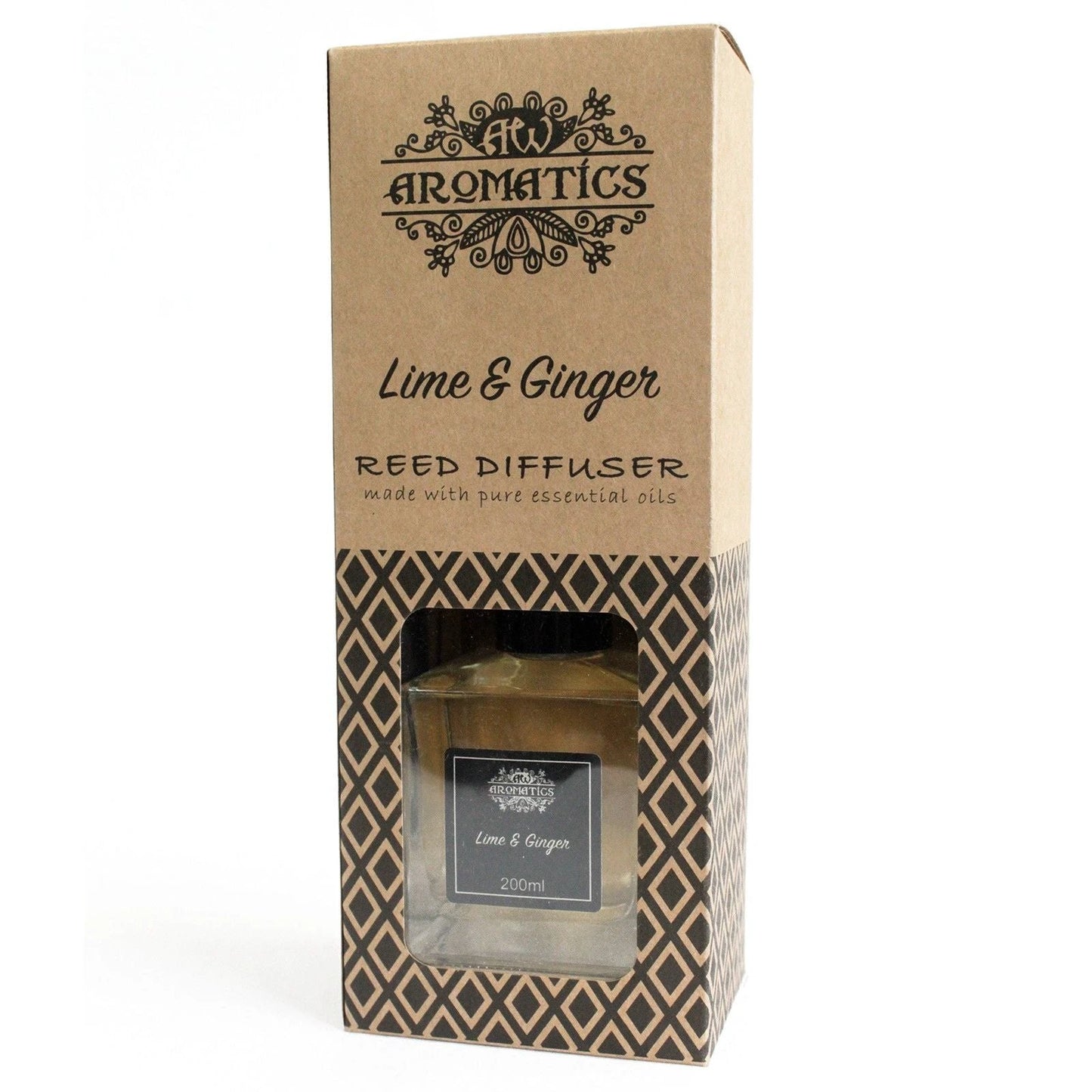 200ml Lime & Ginger Essential Oil Reed Diffuser by AW Dropship UK