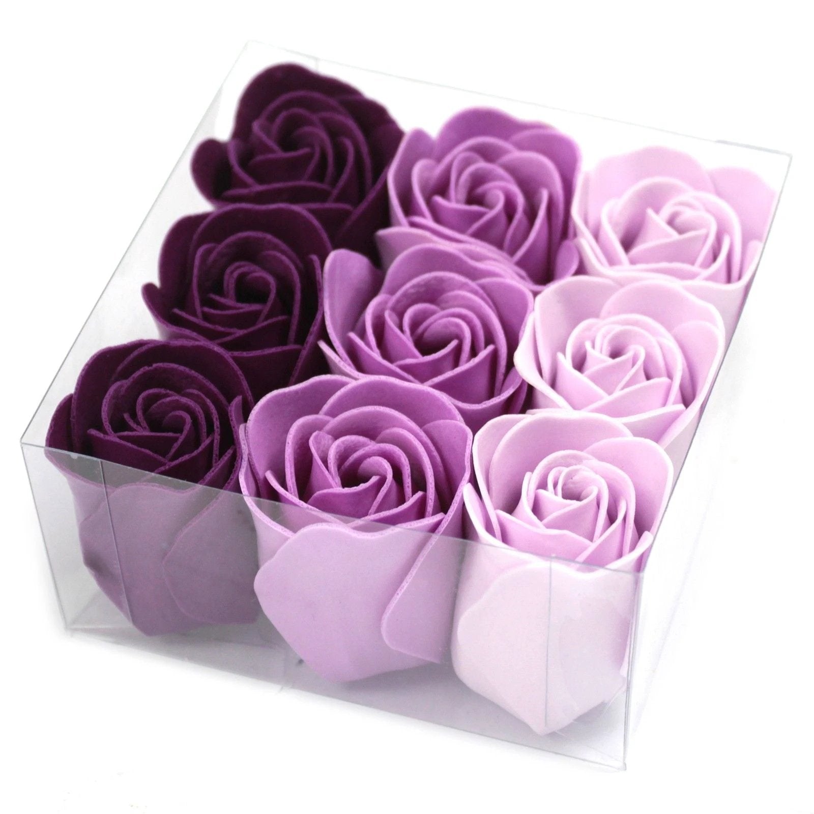 Set of 9 Soap Flower - Lavender Roses by AW Dropship UK