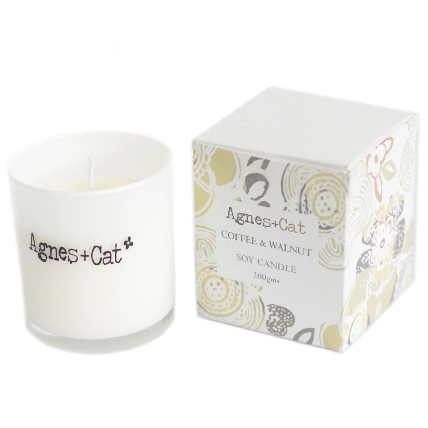 Agnes + Cat Votive Candle - Coffee and Walnut by AW Dropship UK