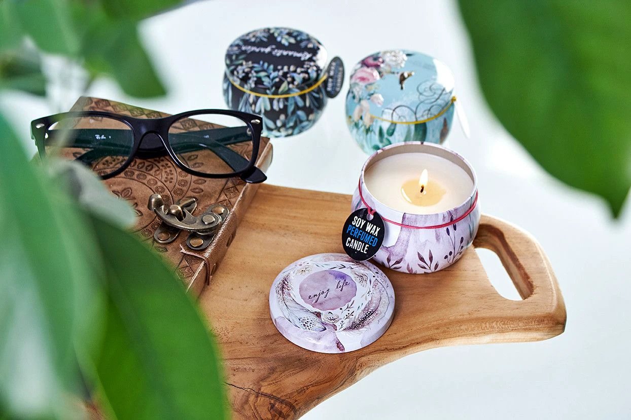 Art Tin Candle - Assorted Design - Parisian Weekend - Peonies by AW Dropship UK