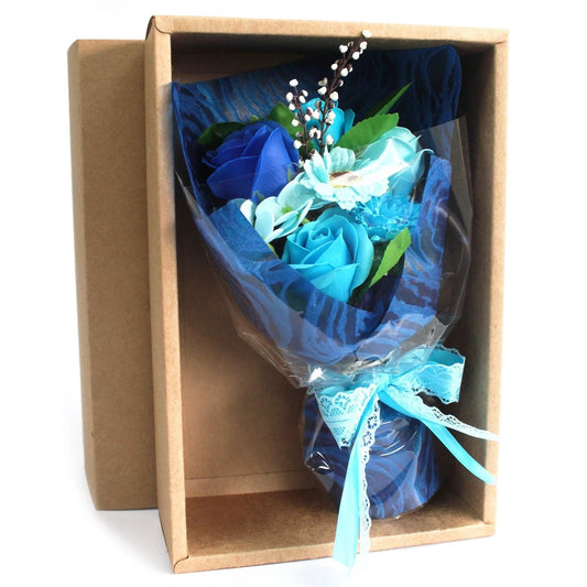 Blue Boxed Hand Soap Flower Bouquet - Special by AW Dropship UK