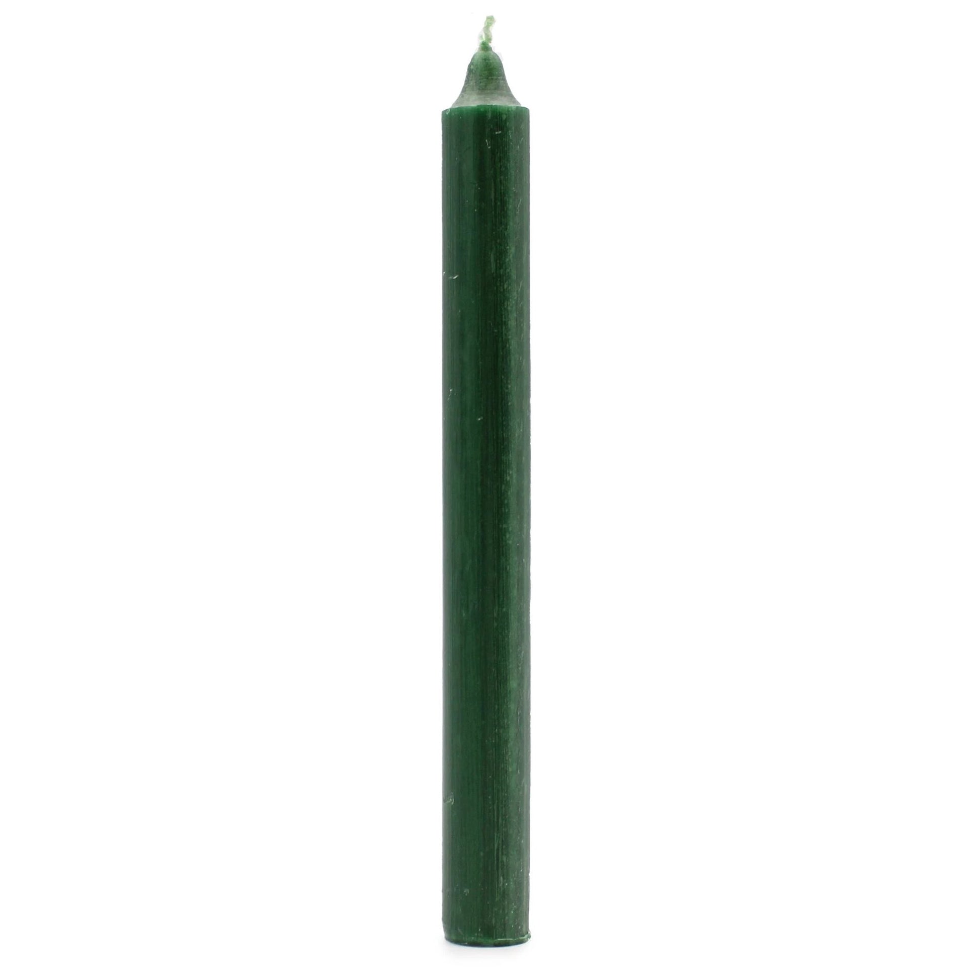Solid Colour Dinner Candles - Rustic Holly Green - Pack of 5 by AW Dropship UK
