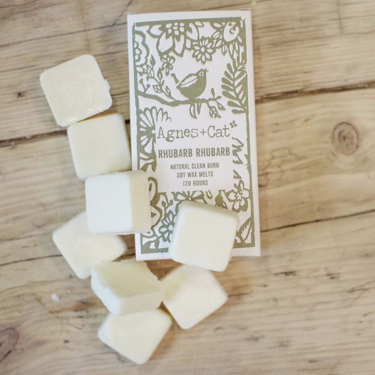 Agnes + Cat Box of 8 Wax Melts - Rhubarb Rhubarb by AW Dropship UK